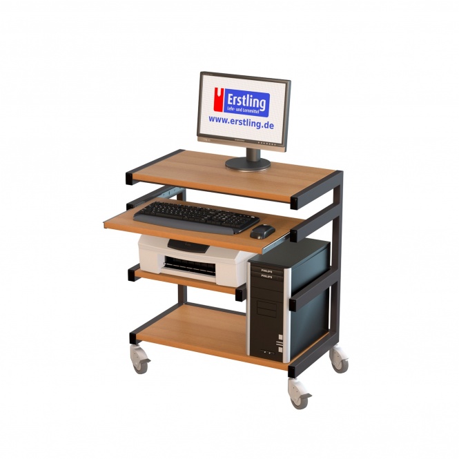 EDV-Workstation,  85 cm hoch, 70x40 cm (B/T), fahrbar, 